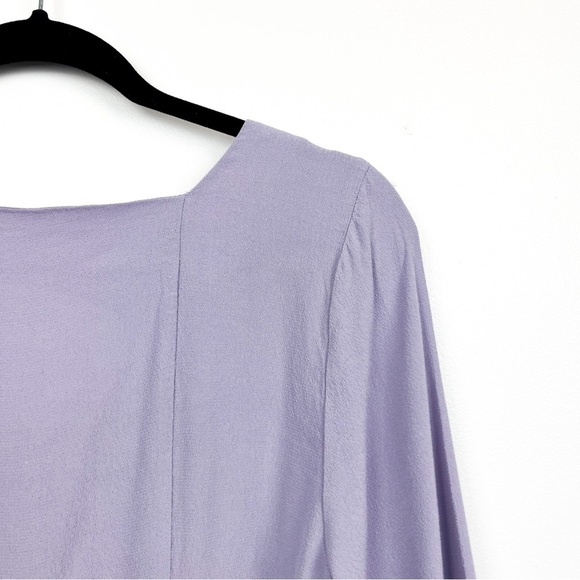 Cleo Long Sleeve Lavender Purple Button-Up Blouse - Picture 6 of 10